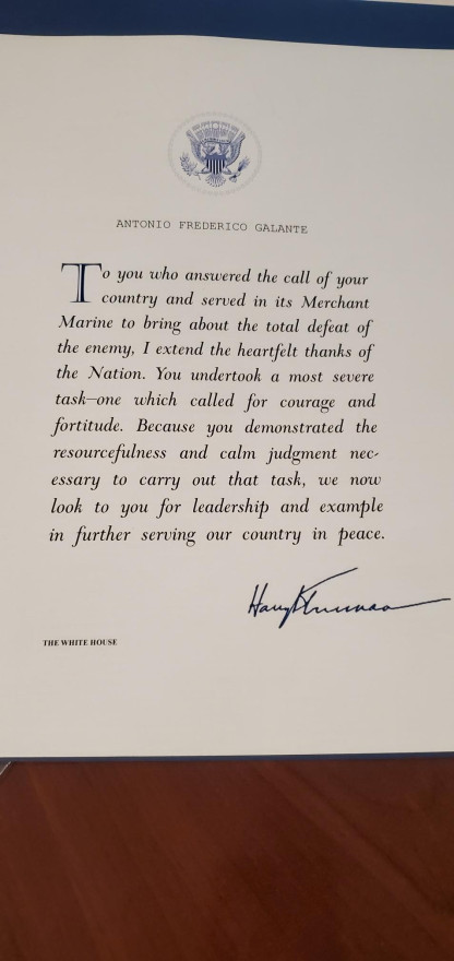 AVÔ GALANTE Carta que lhe foi enviada pelo Presidente Harry S. Truman.jpg