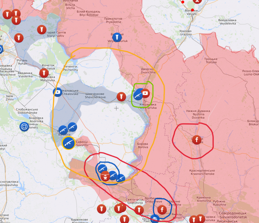 Screenshot 2022-09-10 at 12-49-58 Ukrainian army near Izyum in Kharkiv region Izium Kharkiv Oblast - Ukraine Interactive map - Ukraine Latest news on live map - liveuamap.com.png