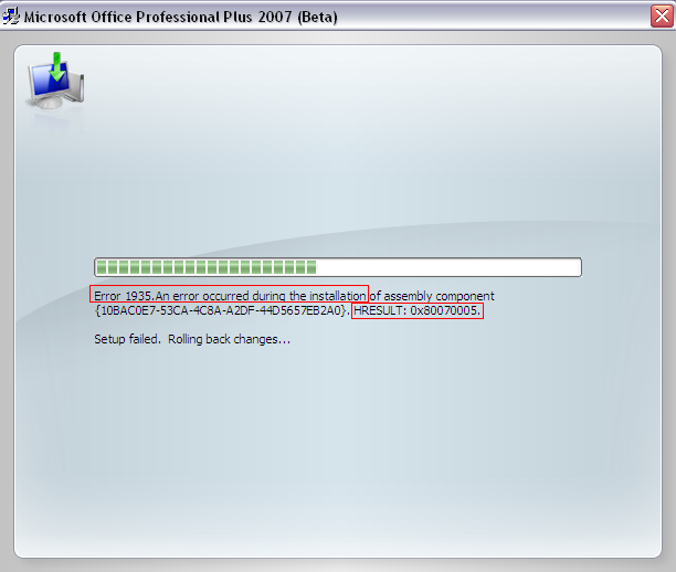 Error com instalação do OFFICE2007.PNG